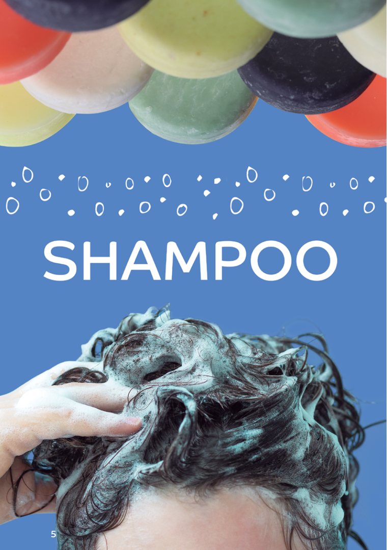 Página divisória da linha de shampoo
